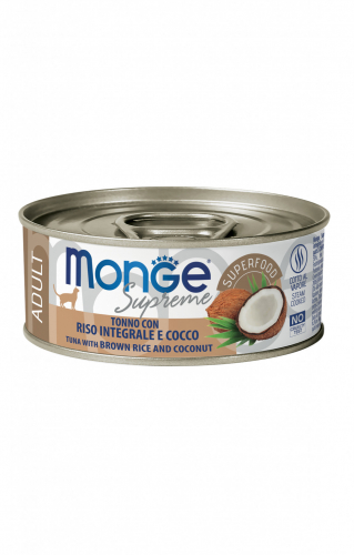 MONGE SUPREME TONNO RISO E COCCO LATTINA 80 GR