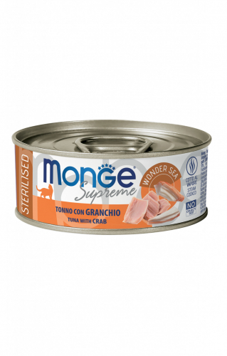 MONGE SUPREME STERILIZED TONNO E GRANCHIO LATTINA 80 GR