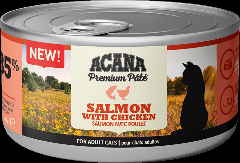 ACANA CAT PATE' SALMONE E POLLO LATTINA 85 GR
