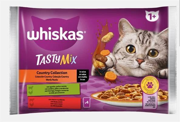 WHISKAS TASTY MIX COUNTRY 4 X 85 GR