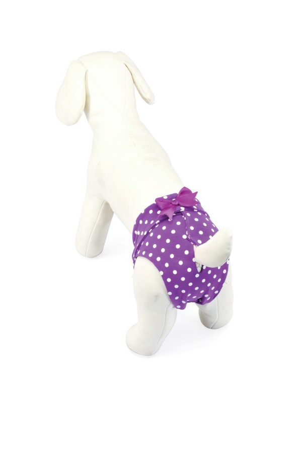MUTANDINA VIOLA A POIS IN COTONE TG.1