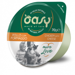 OASY CAT MORE LOVE POLLO E FORMAGGIO CUP 70 GR