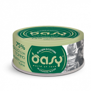 OASY CAT MORE LOVE POLLO E TONNO LATTINA 70 GR