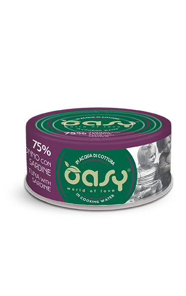 OASY CAT MORE LOVE TONNO E SARDINE LATTINA 70 GR