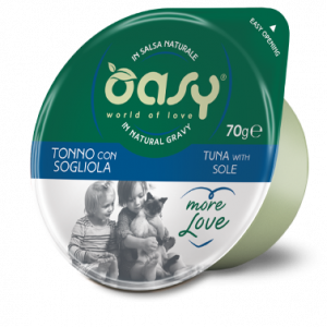 OASY CAT MORE LOVE TONNO E SOGLIOLA CUP 70 GR