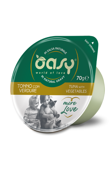 OASY CAT MORE LOVE TONNO E VERDURE CUP 70 GR