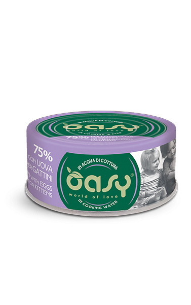OASY CAT MORE LOVE GATTINI POLLO E UOVA LATTINA 70 GR