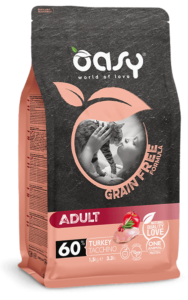 OASY CAT GRAIN FREE ADULT TACCHINO 300 GR