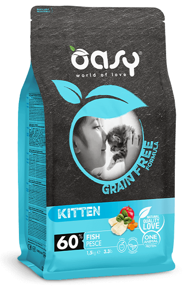 OASY CAT GRAIN FREE KITTEN PESCE 300 GR