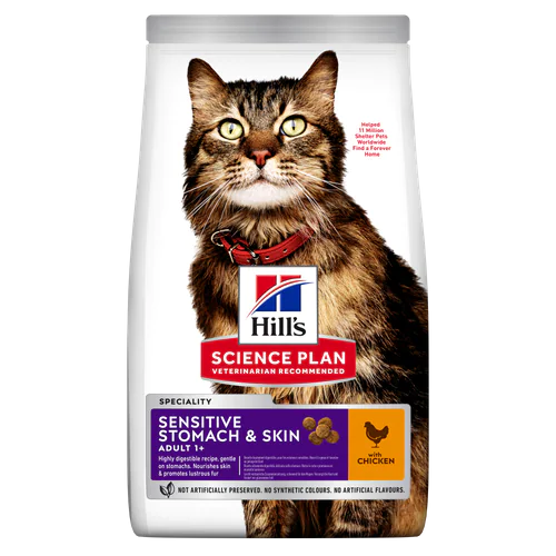 HILLS GATTO SENSITIVE STOMACH & SKIN 1,5 KG