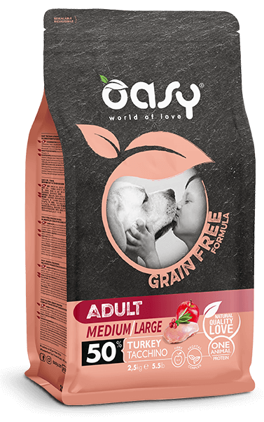 OASY DOG GRAIN FREE ADULT MEDIUM LARGE TACCHINO 2,5 KG