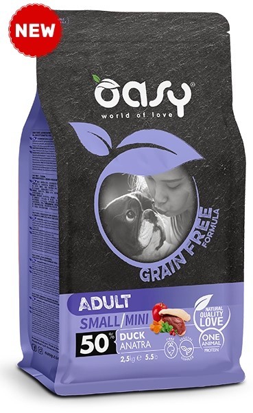 OASY DOG GRAIN FREE ADULT SMALL MINI ANATRA 2,5 KG