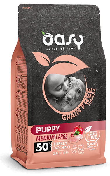 OASY DOG GRAIN FREE PUPPY MEDIUM LARGE TACCHINO 12 KG