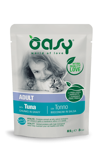 OASY CAT BOCCONCINI TONNO BUSTINA 85 GR