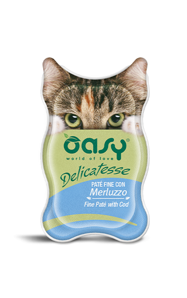 OASY CAT DELICATESSE PATE' MERLUZZO VASCHETTA 85 GR