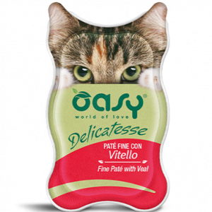 OASY CAT DELICATESSE PATE' VITELLO VASCHETTA 85 GR
