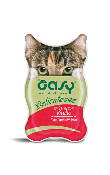 OASY CAT DELICATESSE PATE' VITELLO VASCHETTA 85 GR