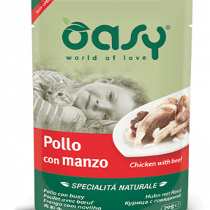 OASY CAT POLLO E MANZO BUSTINA 70 GR