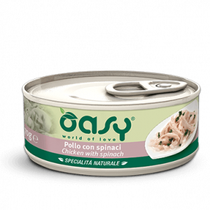 Oasy Cat Pollo E Spinaci Lattina 150 Gr