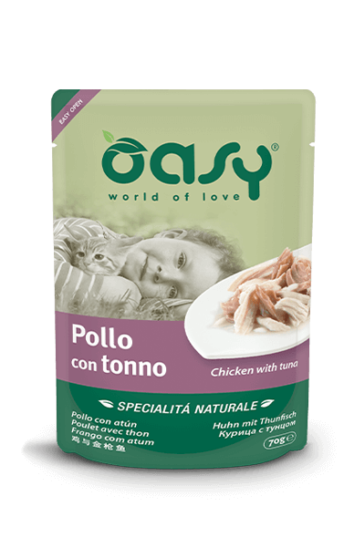 OASY CAT POLLO E TONNO BUSTINA 70 GR