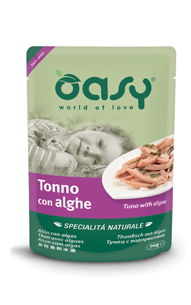 OASY CAT TONNO E ALGA BUSTINA 70 GR