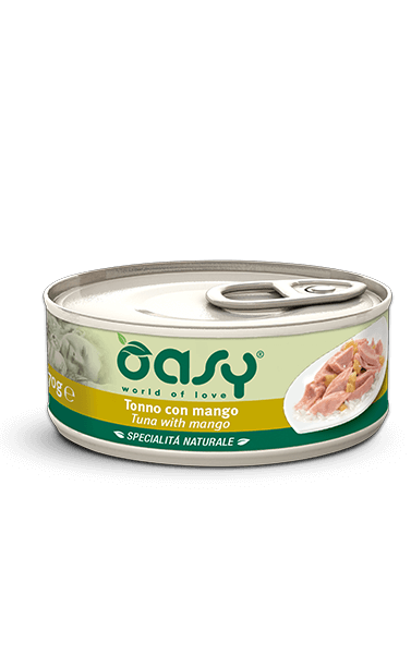 OASY CAT TONNO E MANGO LATTINA 150 GR