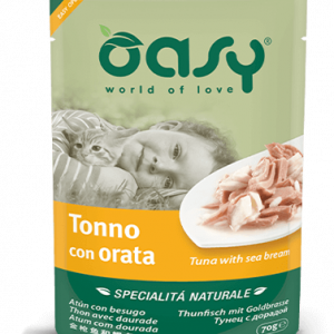 OASY CAT TONNO E ORATA BUSTINA 70 GR