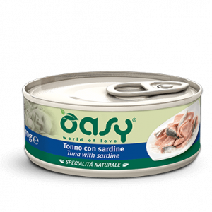 OASY CAT TONNO E SARDINE LATTINA 150 GR