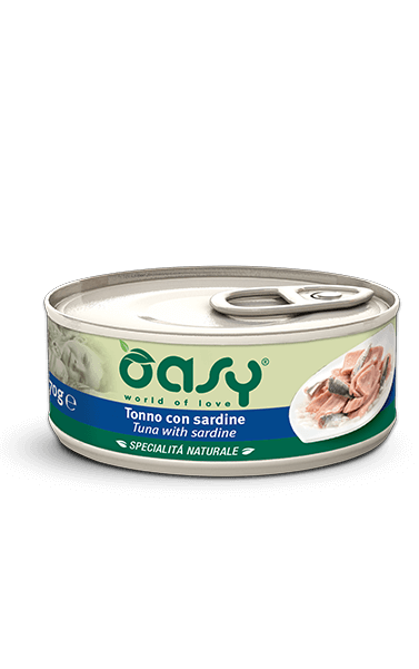 OASY CAT TONNO E SARDINE LATTINA 150 GR