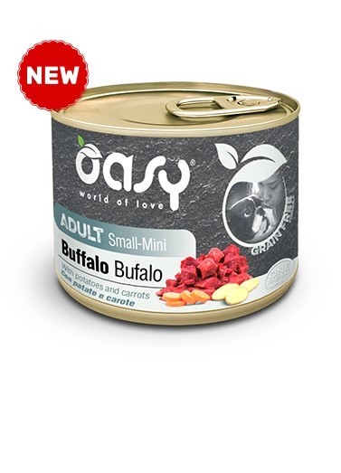 OASY DOG GRAIN FREE ADULT SMALL MINI BUFALO LATTINA 200 GR
