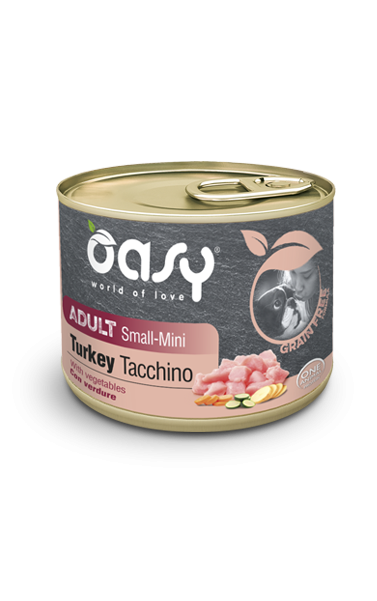 OASY DOG GRAIN FREE ADULT SMALL MINI TACCHINO LATTINA 200 GR