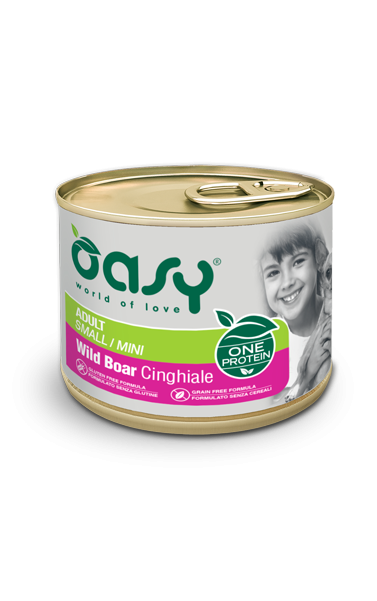 OASY DOG ONE ADULT SMALL CINGHIALE LATTINA 200 GR