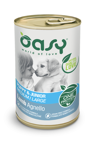 OASY DOG ONE PUPPY AGNELLO LATTINA 400 GR