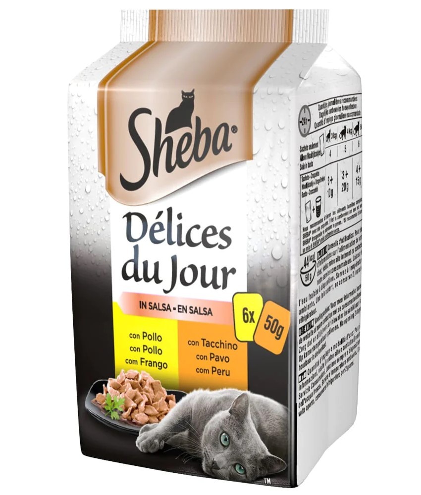SHEBA DDJ POLLO E TACCHINO SALSA 6X50