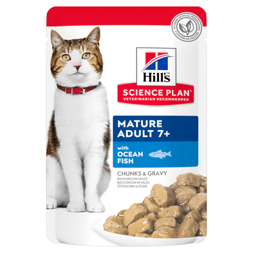 HILLS GATTO MATURE PESCE BUSTINA 85 GR
