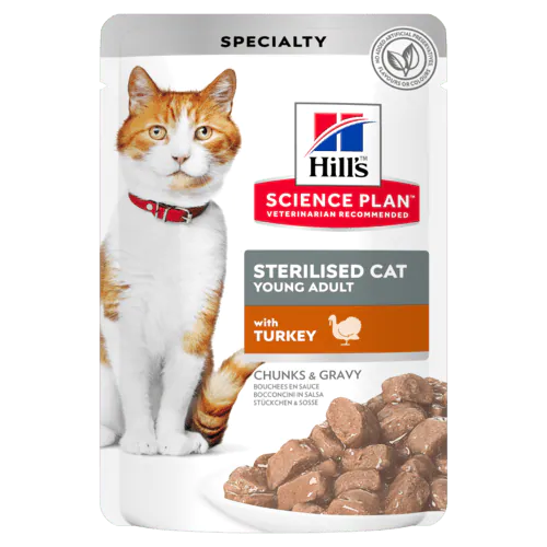 HILLS GATTO STERILIZED TACCHINO BUSTINA 85 GR