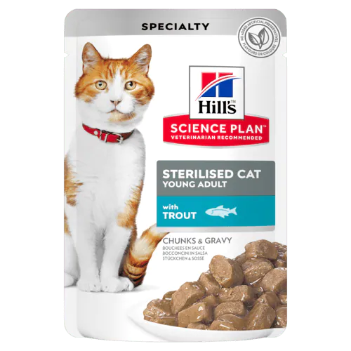 HILLS GATTO STERILIZED TROTA BUSTINA 85 GR