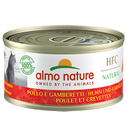 HFC CAT NATURAL POLLO E GAMBERETTI LATTINA 70 GR