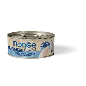 Monge Cat Natural Jelly Filetti Di Tonno E Pesce Bianco Lattina 80 Gr