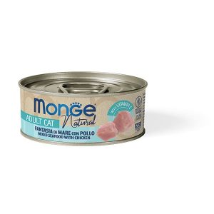 Monge Cat Natural Fantasia Di Mare E Pollo Lattina 80 Gr