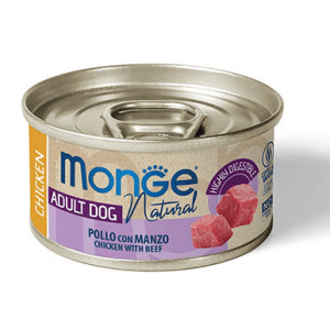 Monge Dog Natural Pollo E Manzo Lattina 95 Gr
