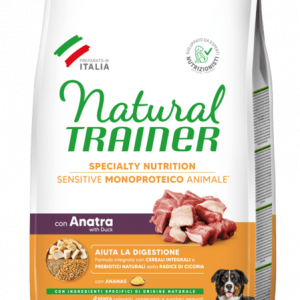 Natural Trainer Cane Anatra e Cereali Monoproteico Adult Medium Maxi 3 Kg (1)