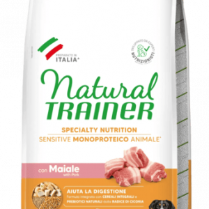Natural Trainer Cane Maiale e Cereali Monoproteico Adult Medium Maxi 12 Kg (1)