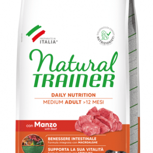 Natural Trainer Cane Manzo Adult Medium Daily Nutrition 12 Kg