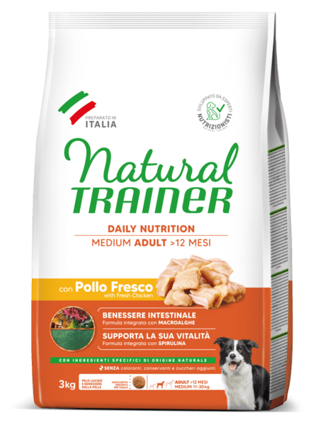 Natural Trainer Cane Pollo Adult Medium Daily Nutrition 3 Kg (1)