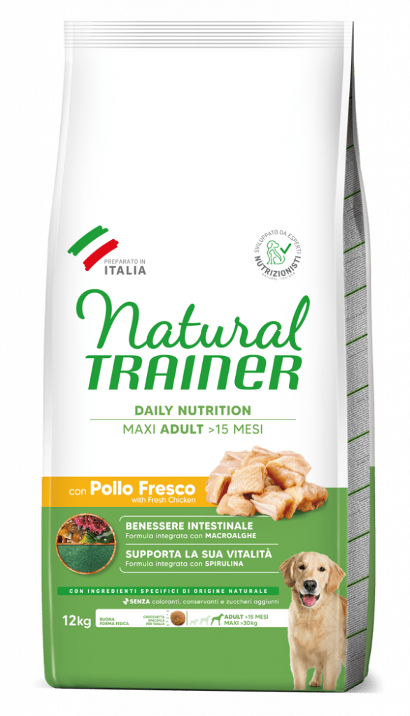 Natural Trainer Cane Pollo Fresco Adult Maxi Daily Nutrition 12 Kg (1)