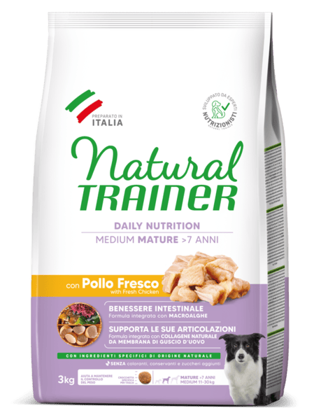 Natural Trainer Cane Pollo Fresco Mature Medium 3 Kg (1)