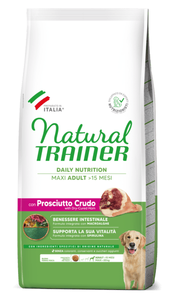 Natural Trainer Cane Prosciutto Crudo Adult Maxi Daily Nutrition 12 Kg (1)