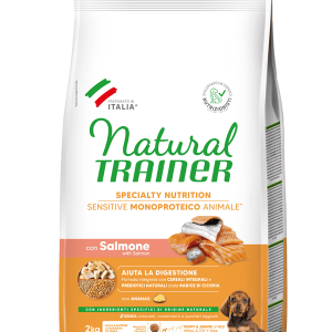 Natural Trainer Cane Puppy Salmone e Cereali Monoproteico Small Toy Mini 2 Kg (1)