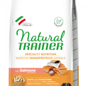 Natural Trainer Cane Salmone e Cereali Monoproteico Adult Medium Maxi 12 Kg (1)